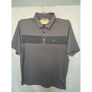 Travis Mathew Golf Polo Men Large Gray Performance